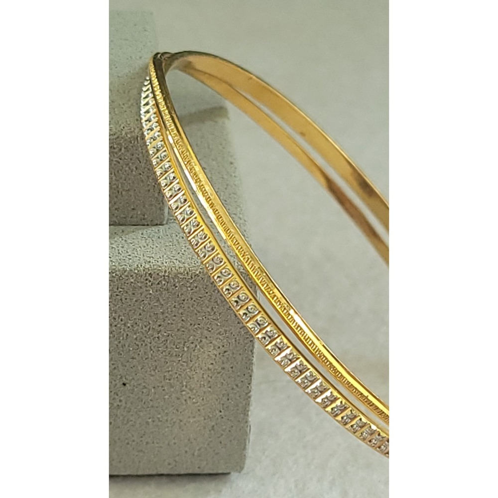22K 916 Solid Yellow Gold Diamond-Cut Bangle Bracelet 14.5g CK RDJ BIS